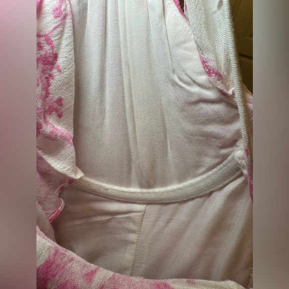 Buddy Love Pink Floral Small Dress w/ruffles & tied back - Picture 6 of 7